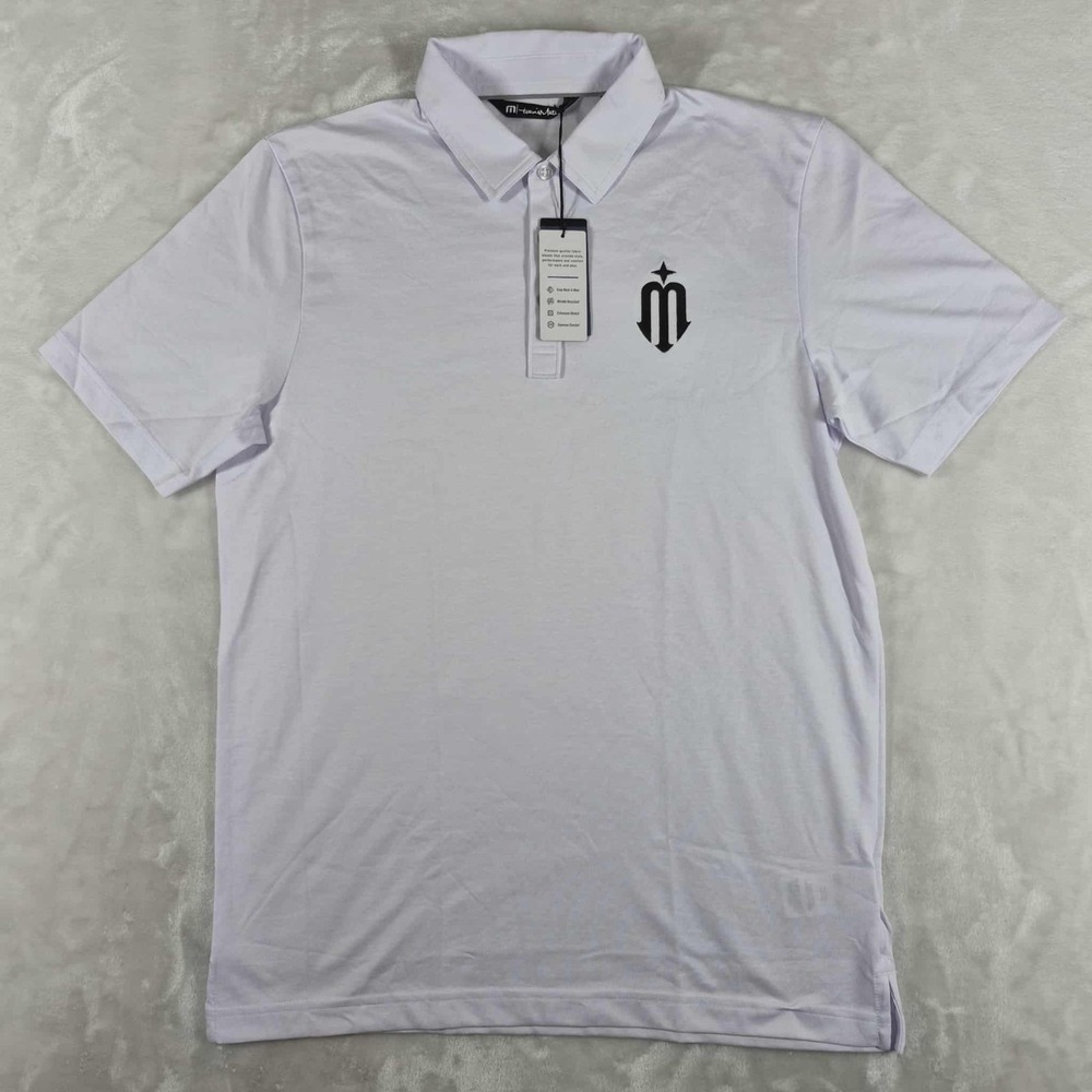 Travis Mathew The Zinna Polo Men's Medium White Golf Performance Casual NWT